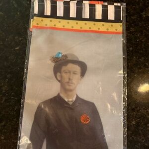 Mackenzie -Childs  A Man With A View Dish Towel NEW